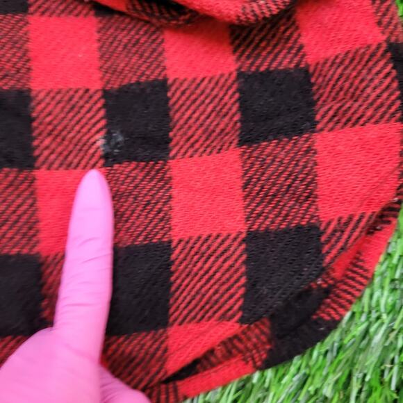 Vintage 70s Woolrich Flannel Button Shirt Womens XS/S 22x26 Buffalo-Plaid Baggy - Picture 9 of 14